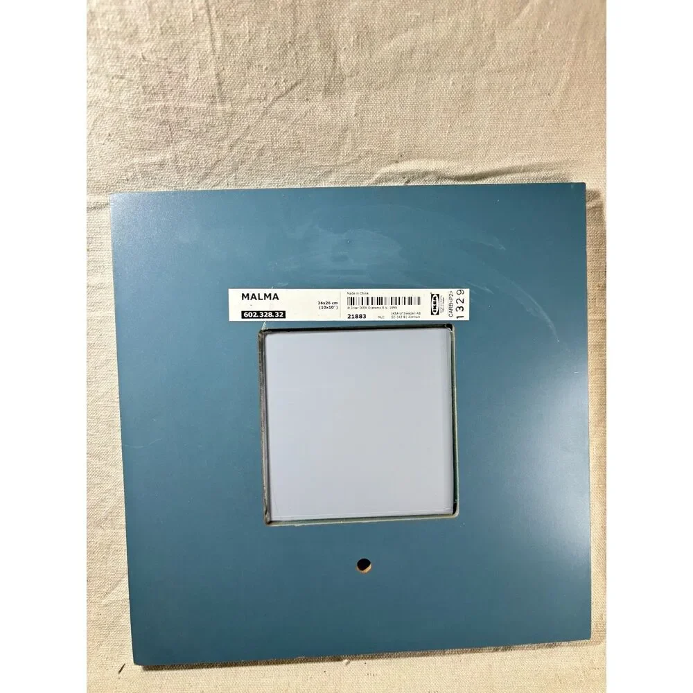 Ikea Malma Mirror Blue Square Free-Standing Decor READ DESCRIPTION